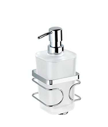 WENKO Seifenspender Premium Edelstahl - Flüssigseifen-Spender, Spülmittel-Spender Fassungsvermögen: 0.355 l, Edelstahl rostfrei, 9.5 x 17.5 x 8.7 cm, Glänzend im Sale
